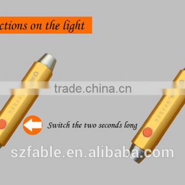 New fashion gifts LED Stainless Steel Rechargeable Mini Jade Testing Flashlight with Recharegeable Battery