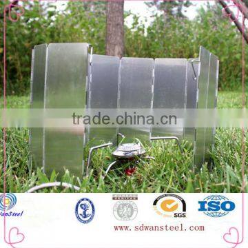 aluminum plate /galvanized steel plate wind deflector screen for picnic