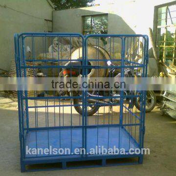 Logistics Foldable Metal Wire Mesh Roll Cage Cart For Sale