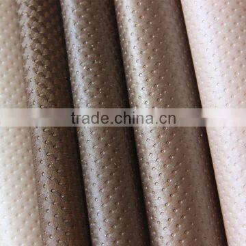 PVC sythetic upholstery leather with dots grain ,use for home decoration,bedroom ,living room