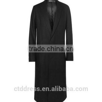 2014 new style black casmere latest design long coat for men