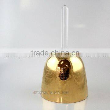 egyptain engraved 24k gold quartz crystal singing bowls with handle