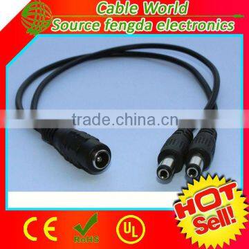 DC 5.5 mm extension power cable 1 female to 2 male