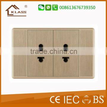 2 Gang double 2Pin American Standard wall socket