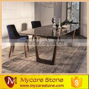 Dark emperador kitchen dinning table top polished surface