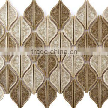 Ice crackled ceramic mosaic tile for interior decoration (BLN70-1)