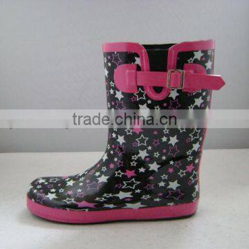 Lady funky cheap ankle rubber rain boots