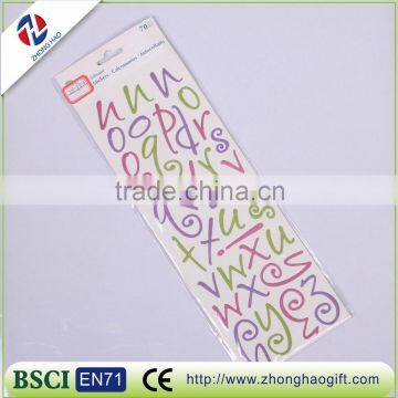 scrapbooking product letter puffy sticker/decar alphabet foam sticker