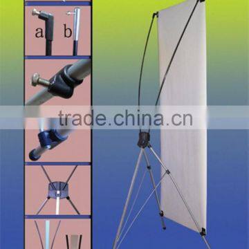 Advertising and display uasage steel material x banner stand system