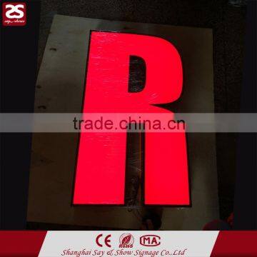 High Grade Baking Finish Illuminated 3D Letter Sign Galvanized Sheet LED Letters