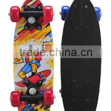 mini skate board with flash wheel