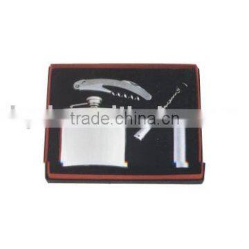 Kit Flagon(Stainless steel hip flasks set)