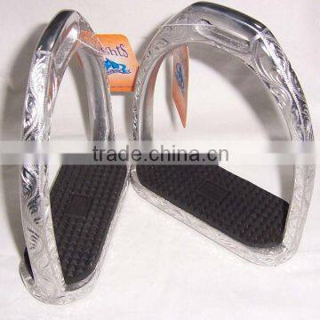 Aluminum Stirrups hand engraved racing stirrups for horse