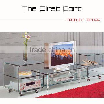 Chinese Factory Tempered Glass Acrylic Coffee Table With Wheels