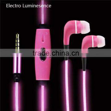 EL Flashing Headphone,New Style Visible EL Light Up In-Ear Headphone Earphones With Microphone + Micro USB Charging photo-5