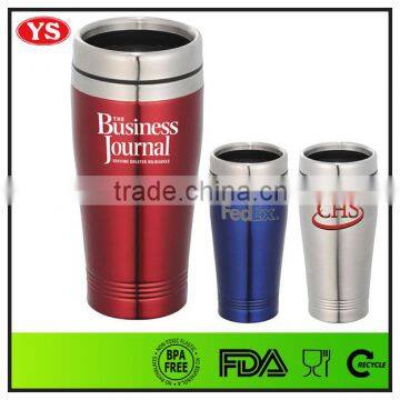 16oz insulated double wall SS coffee cup with custom logo