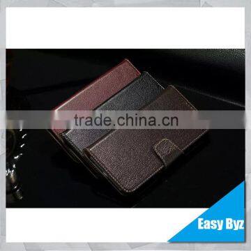 Real Leather Wallet Case For Samsung galaxy s6 edge, magnetic Closure Wallet Case