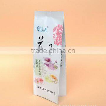 resealable poly green tea packaging pouch