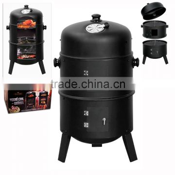 3 in 1 smoke and steam charcoal bbq grill