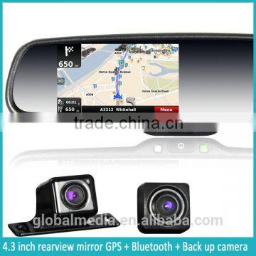 Bluetooth Rearview Mirror Handsfree Car Kit Car GPS Navigation Rearview Mirror