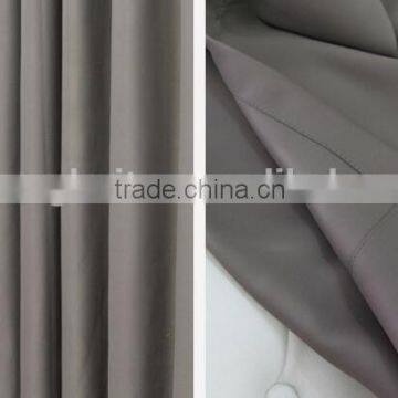 2 Panels Grommet Dark Grey Hotel Blackout Curtain photo-2