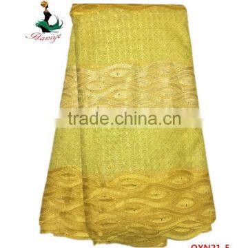 QXN21 Swiss Cotton Lace African Tulle Lace Embroidery Fabric Wholesale photo-6