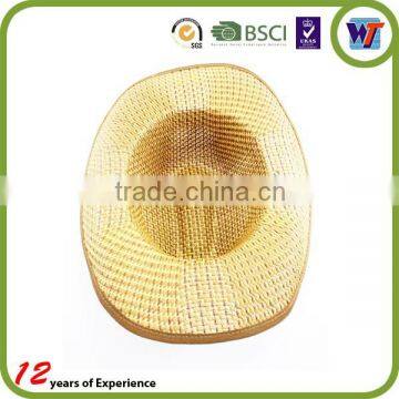 2016 New Fashion Handmade Straw Hats Cowboy Hat With Print Logo photo-4