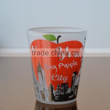 Hotselling shot glass cup with frosting