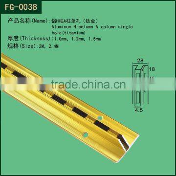 slotted channel/ Chrome metal H column slot tube slotted strut channel(with single-row holes)