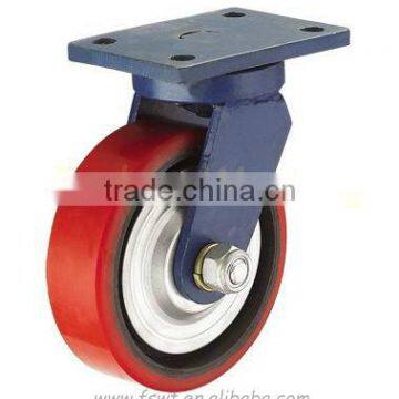 Iron PU Flat Base Industrial Swivel Emr Wheels