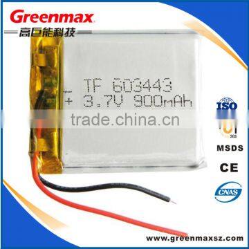 low internal resistance 606168 li polymer battery pack
