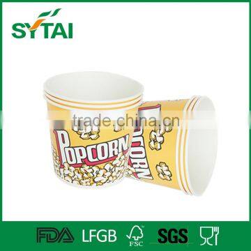 46 oz Disposable custom logo printed popcorn paper cups with high quality