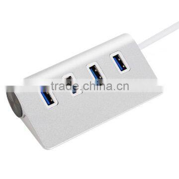 High speed smooth fell Slop 4 port usb hub3.0 aluminium alloy material