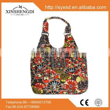 SQ066 2015 Hot Sale high quality floral quilt women cotton pattern shoulder bag