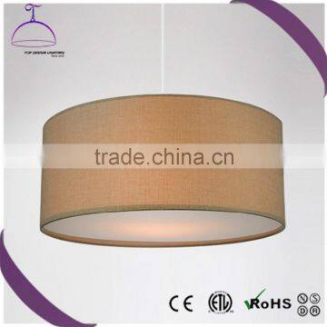 fabric shade acrylic bottom circle living room single pendant lamp