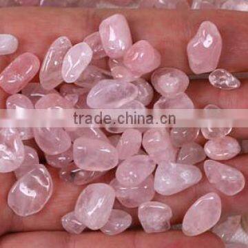 Cute natural tumbled rose quartz crystal stones gravel crystal
