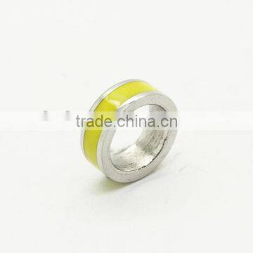 Stainless steel jewelry bead yellow epoxy steel bead ZH0027