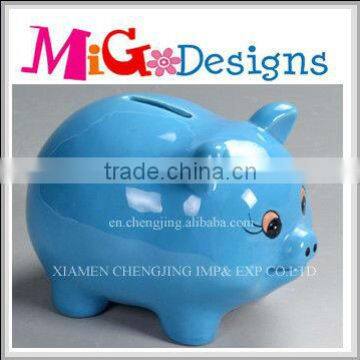 Wholesale Painting Ceramic Pig Shaped Coin Bank