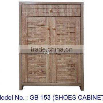 2 Doors Shoes Cabinet, Wooden Shoes Rack With Drawer, Living Room Shoes Storage Furniture