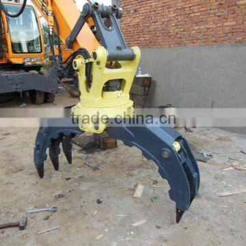 Excavator 360 Degree Rotating Gripper Log Grapple Wood Grapple Stone 6T