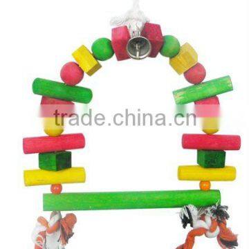 colorful wooden perch bird toys