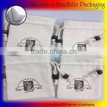 hot sale drawstring jewelry canvas pouch bag with custom logo