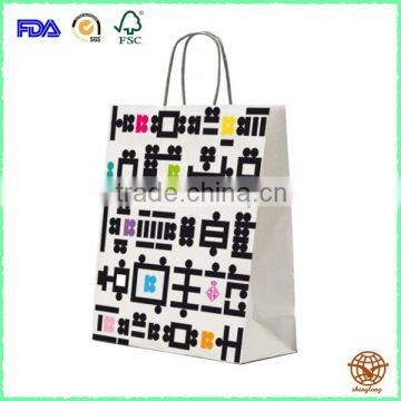 Promotional Custom Printed Kraft Carrier Bag, Recycle paper Bag