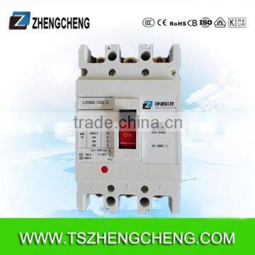 MCCB moulded case circuit breaker CM1electrical circuit breaker 16A LWM8-100L-3P