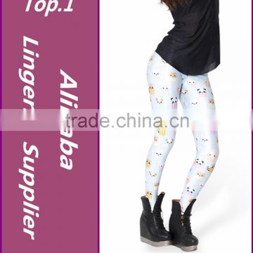 2015 Woman Printed Leggings Fashion Flower Print Milk Silk Leggings High Elastic Ankle Length Trousers Leggings