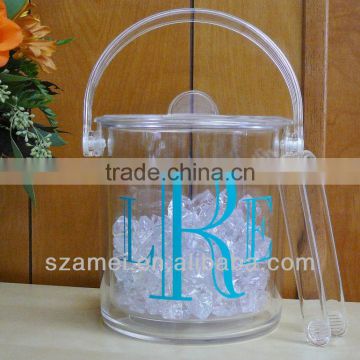 bespoke acrylic ice bucket with lid