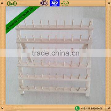 Christmas promotion!!! china supplier hot sale home sewing tool wood thread rack with 60 spools