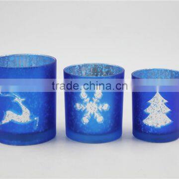 Deer Christmas Decorations Glass Candle Holder Cup photo-2