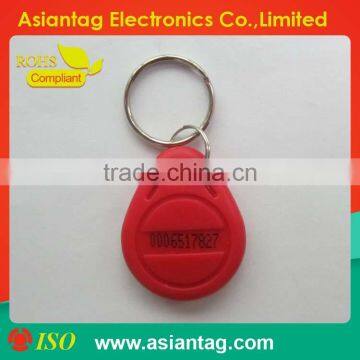 plastic cheap rfid keyfob tag/rfid waterproof laundry tag