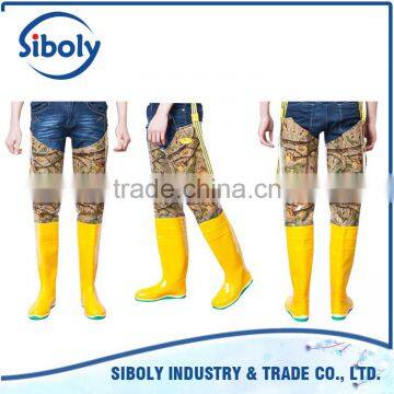 being used widely in Asian markets for rice transplanting custom made cheap pvc thigh high boots with soft outsole